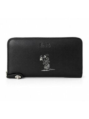 Coach | Bags | Coach X Peanuts Snoopy Black Leather Zip Around